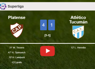 Platense crushes Atlético Tucumán 4-1 . HIGHLIGHTS