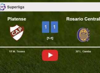 Platense and Rosario Central draw 1-1 on Tuesday. HIGHLIGHTS