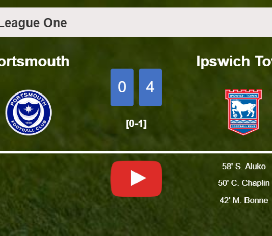 Ipswich Town overcomes Portsmouth 4-0 after playing a incredible match. HIGHLIGHTS
