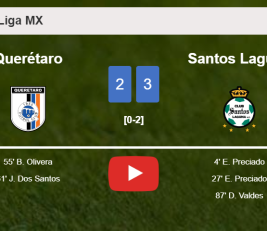 Santos Laguna conquers Querétaro 3-2. HIGHLIGHTS