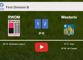 Westerlo overcomes RWDM 2-1. HIGHLIGHTS