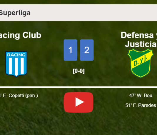 Defensa y Justicia defeats Racing Club 2-1. HIGHLIGHTS