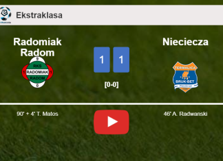 Radomiak Radom snatches a draw against Nieciecza. HIGHLIGHTS