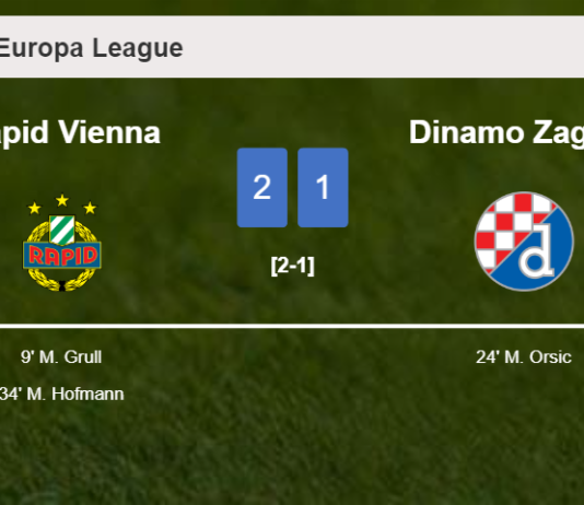 Rapid Vienna overcomes Dinamo Zagreb 2-1