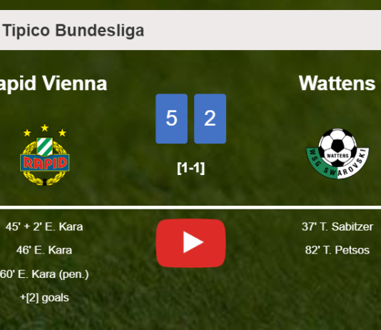 Rapid Vienna estinguishes Wattens 5-2 with a superb match. HIGHLIGHTS