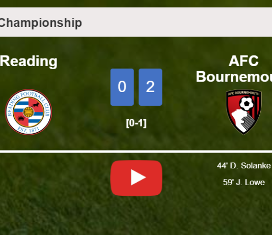 AFC Bournemouth surprises Reading with a 2-0 win. HIGHLIGHTS