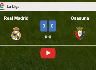 Real Madrid draws 0-0 with Osasuna on Wednesday. HIGHLIGHTS