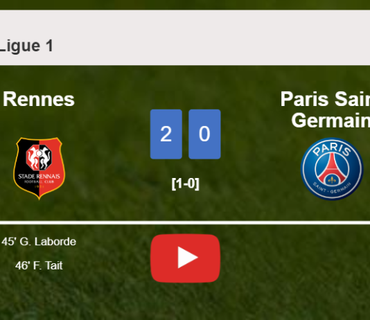 Rennes surprises Paris Saint Germain with a 2-0 win. HIGHLIGHTS