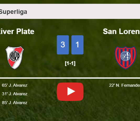 River Plate prevails over San Lorenzo 3-1 after recovering from a 0-1 deficit. HIGHLIGHTS