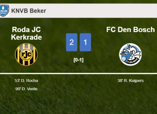 Roda JC Kerkrade recovers a 0-1 deficit to beat FC Den Bosch 2-1