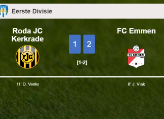 FC Emmen tops Roda JC Kerkrade 2-1
