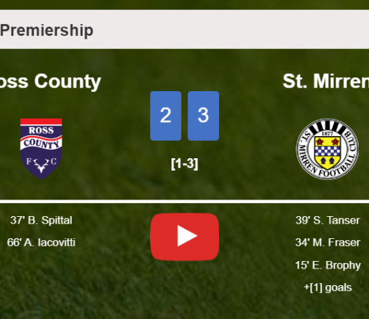 St. Mirren conquers Ross County 3-2. HIGHLIGHTS