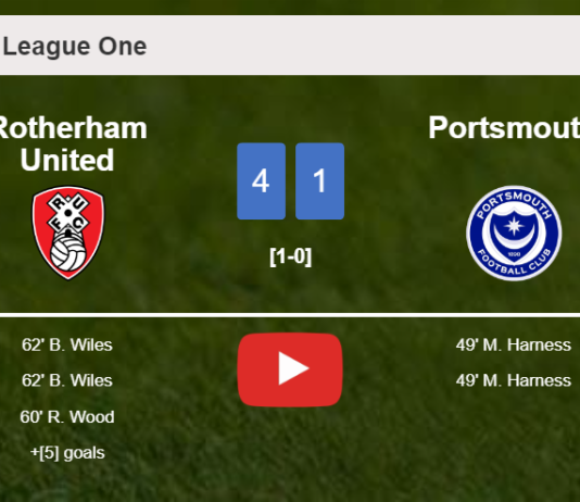 Rotherham United wipes out Portsmouth 4-1 with a superb performance. HIGHLIGHTS