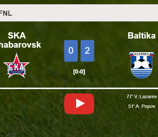 Baltika beats SKA Khabarovsk 2-0 on Saturday. HIGHLIGHTS
