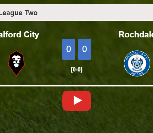 Salford City draws 0-0 with Rochdale on Tuesday. HIGHLIGHTS