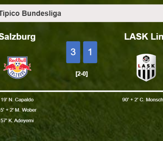 Salzburg overcomes LASK Linz 3-1