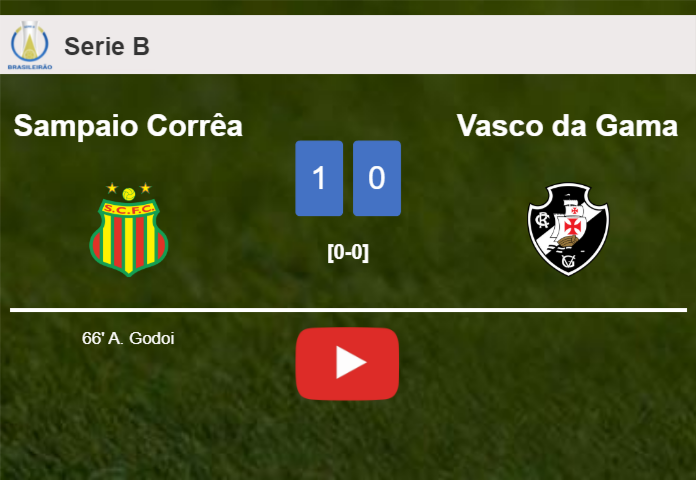Sampaio Corrêa overcomes Vasco da Gama 1-0 with a goal scored by A. Godoi. HIGHLIGHTS