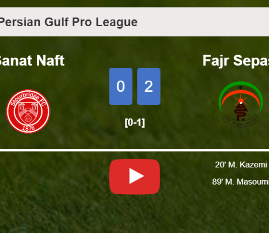 Fajr Sepasi conquers Sanat Naft 2-0 on Saturday. HIGHLIGHTS