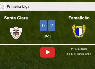 S. B. scores a double to give a 2-0 win to Famalicão over Santa Clara. HIGHLIGHTS