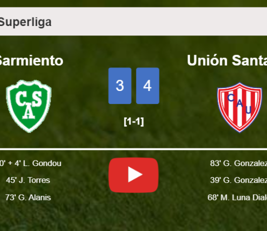 Unión Santa Fe defeats Sarmiento 4-3. HIGHLIGHTS