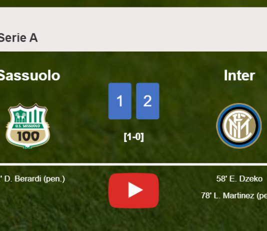 Inter recovers a 0-1 deficit to overcome Sassuolo 2-1. HIGHLIGHTS, Interview