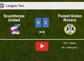 Forest Green Rovers surprises Scunthorpe United with a 2-0 win. HIGHLIGHTS