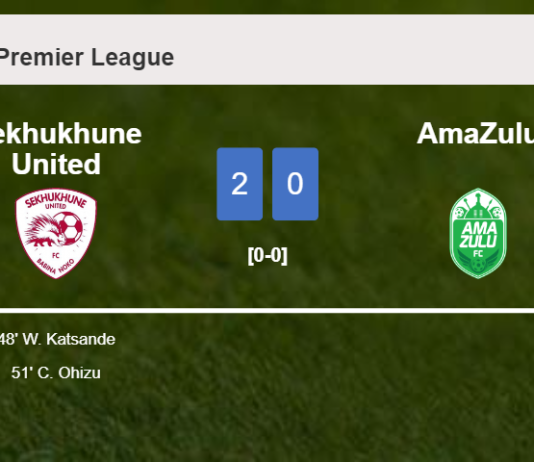 Sekhukhune United tops AmaZulu 2-0 on Wednesday