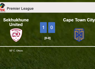 Sekhukhune United overcomes Cape Town City 1-0 with a goal scored by C. Ohizu