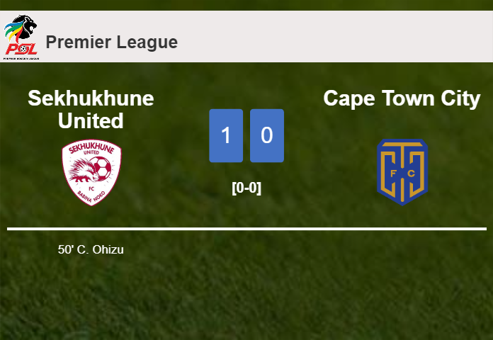 Sekhukhune United overcomes Cape Town City 1-0 with a goal scored by C ...
