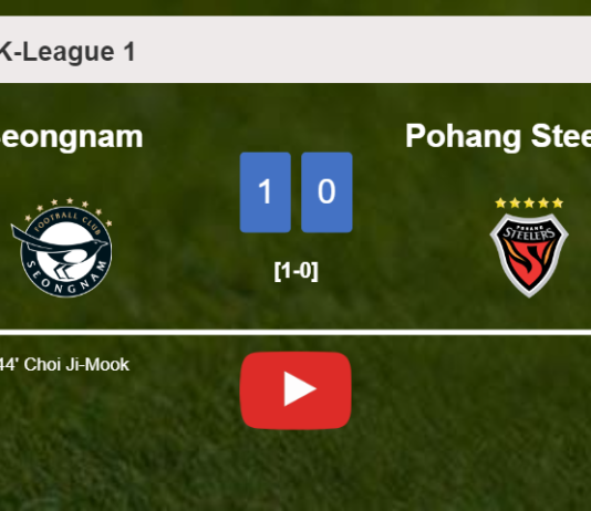 Seongnam overcomes Pohang Steelers 1-0 with a goal scored by C. Ji-Mook. HIGHLIGHTS