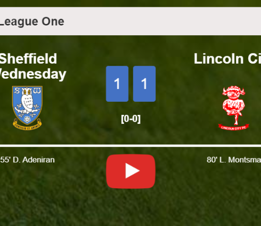Sheffield Wednesday and Lincoln City draw 1-1 on Saturday. HIGHLIGHTS
