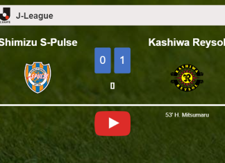 Kashiwa Reysol conquers Shimizu S-Pulse 1-0 with a goal scored by H. Mitsumaru. HIGHLIGHTS