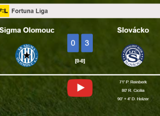 Slovácko defeats Sigma Olomouc 3-0. HIGHLIGHTS