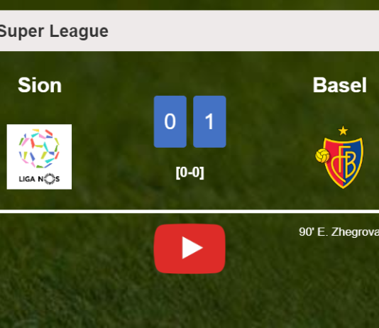 Basel conquers Sion 1-0 with a late goal scored by E. Zhegrova. HIGHLIGHTS