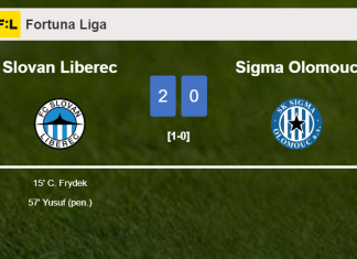 Slovan Liberec tops Sigma Olomouc 2-0 on Saturday