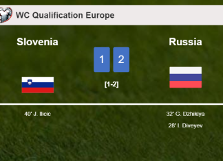 Russia tops Slovenia 2-1