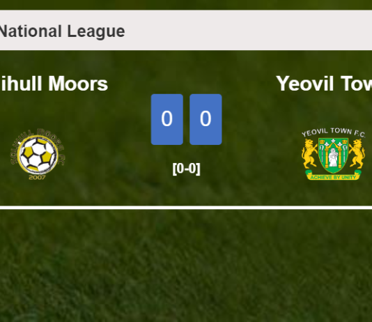 Yeovil Town stops Solihull Moors with a 0-0 draw