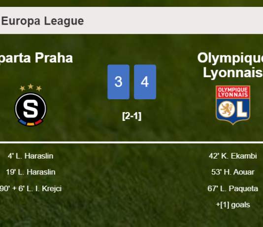Olympique Lyonnais conquers Sparta Praha 4-3