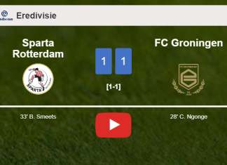 Sparta Rotterdam and FC Groningen draw 1-1 on Sunday. HIGHLIGHTS