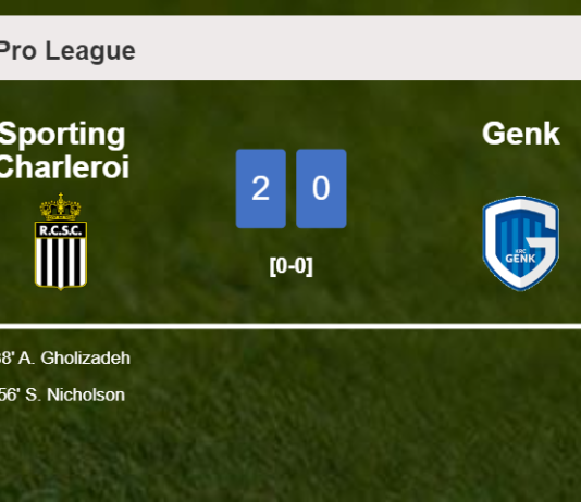 Sporting Charleroi conquers Genk 2-0 on Sunday