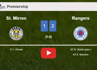 Rangers recovers a 0-1 deficit to conquer St. Mirren 2-1. HIGHLIGHTS
