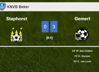 Gemert overcomes Staphorst 3-0