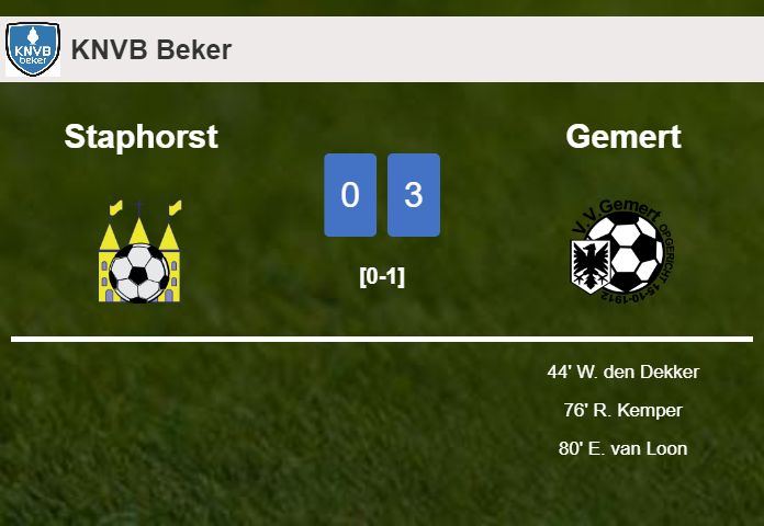 Gemert overcomes Staphorst 3-0
