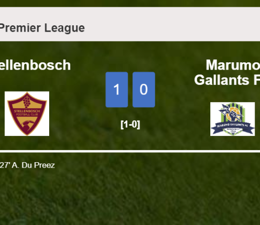 Stellenbosch beats Marumo Gallants FC 1-0 with a goal scored by A. Du