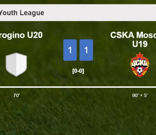CSKA Moscow U19 seizes a draw against Strogino U20