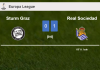 Real Sociedad conquers Sturm Graz 1-0 with a goal scored by A. Isak