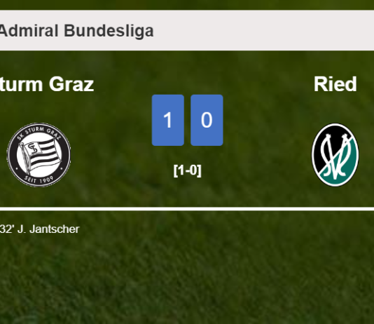Sturm Graz overcomes Ried 1-0 with a goal scored by J. Jantscher
