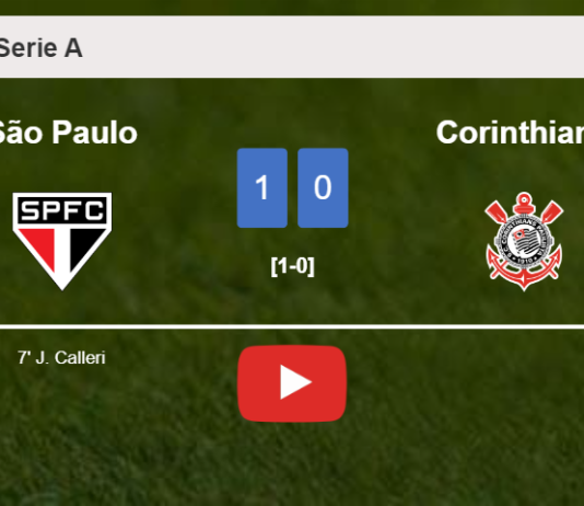 São Paulo overcomes Corinthians 1-0 with a goal scored by J. Calleri. HIGHLIGHTS