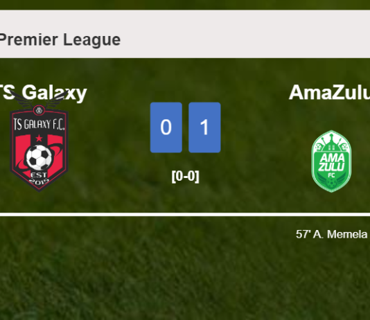AmaZulu conquers TS Galaxy 1-0 with a goal scored by A. Memela