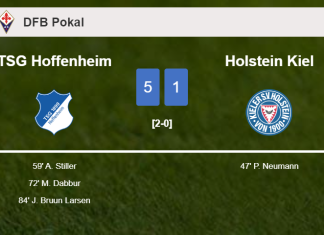 TSG Hoffenheim obliterates Holstein Kiel 5-1 